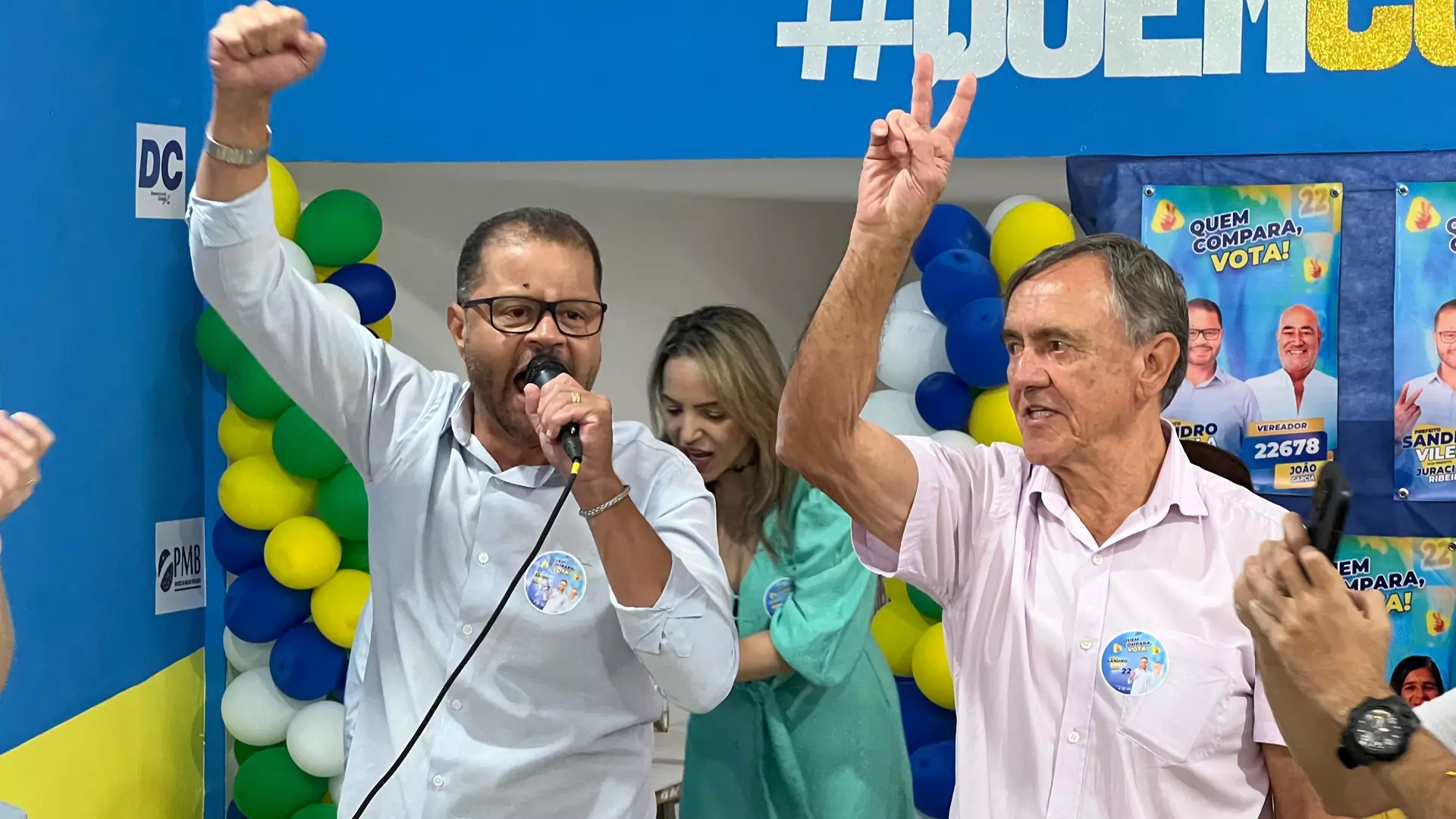 Sandro Vilela e Juraci Ribeiro inauguram comitê na Rua Sérgio Neves em Santos Dumont